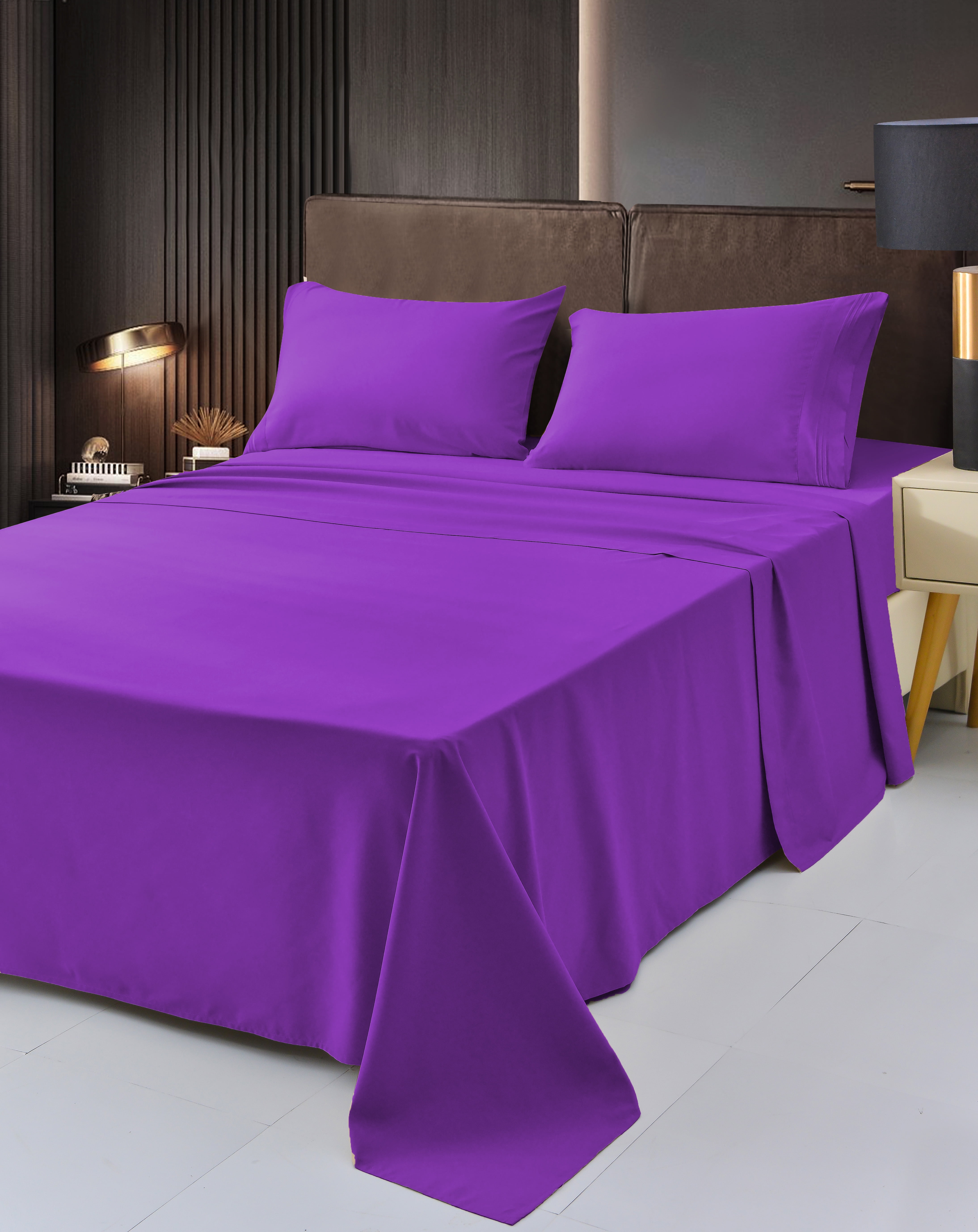 6 Piece Bamboo Rayon Sheets Set by OKAO, Queen Iris Sheets Silky Soft