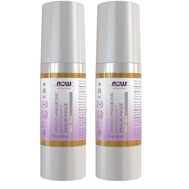Serum NOW Solutions, ácido hialurónico, reafirmante, 30 ml (paquete de 2)