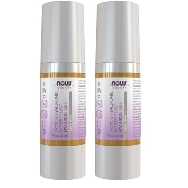 Serum NOW Solutions, ácido hialurónico, reafirmante, 30 ml (paquete de 2)
