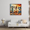 thumbnail image 3 of Kit Punto Cruz Gato Impreso Hilo Algodón Ecológico Bordado Arte 50x50cm 11CT, 3 of 9