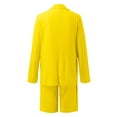 thumbnail image 6 of OJSFQUFP Women Sets 6 Piece Outfits Summer Yellow Suits Shorts Set for Women 2023 Two Piece Outfits One Button Up Jacket and Short Suits Short Matching Clothing Set L2, 6 of 6