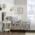 thumbnail image 3 of Great Bay Home Printed Velvet Plush Warm and Cozy Fleece Sheet Set  (Twin, Grey Polar Bears), 3 of 8