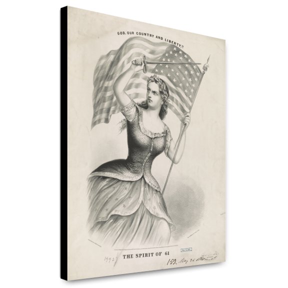 Canvas Print: The Spirit Of 61. God, Our Country And Liberty!!, 1861