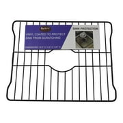 Dependable Industries Vinyl Coated Metal Kitchen Sink Protector Avoid Scratching Sink 16.5" X 12.5" X 1.25"H Black Finish