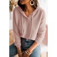 thumbnail image 4 of Pull à Capuche pour Femmes, Décontracté, Boutonné, Col en V, Manches Longues, Tricoté, Henley, 4 of 7