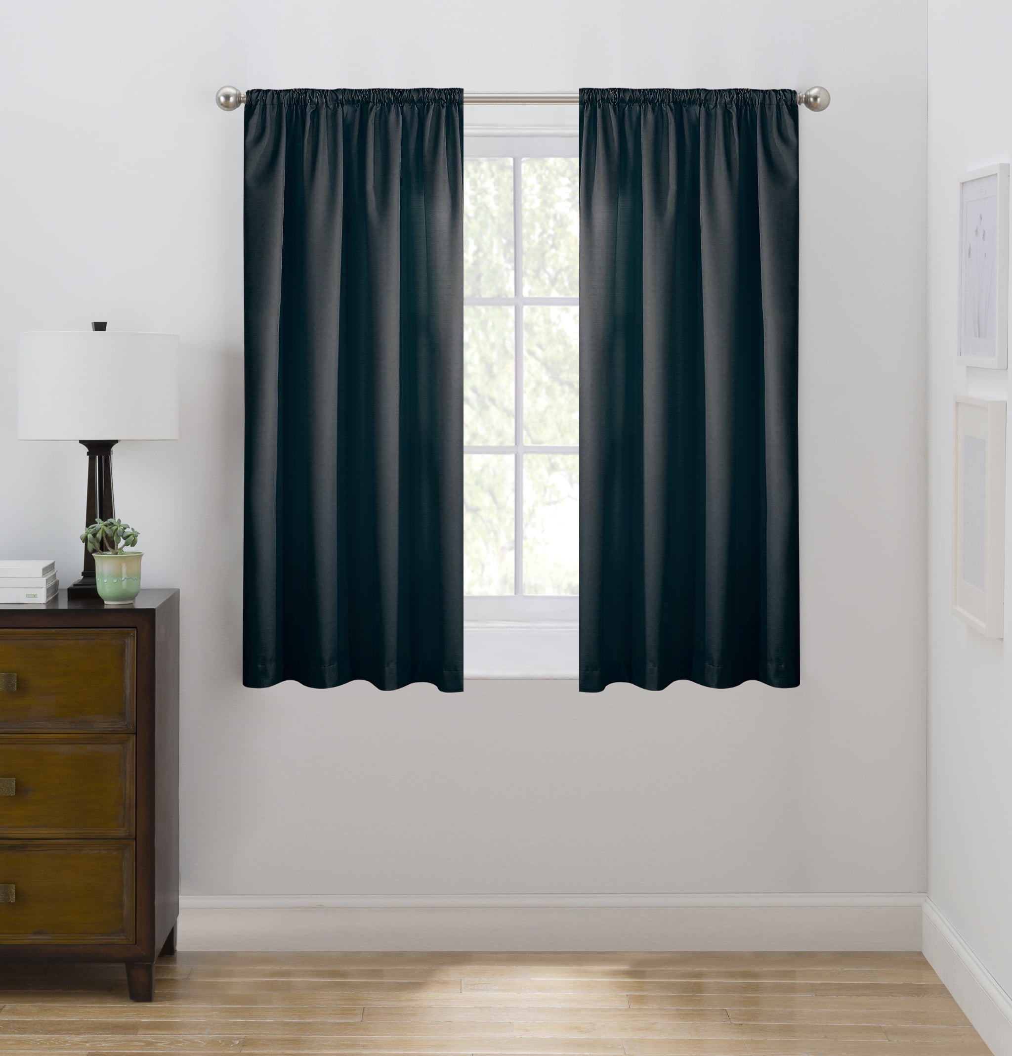 Eclipse Draft Stopper Solid Color Room Darkening Rod Pocket Single