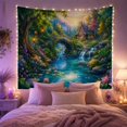 thumbnail image 2 of Mountain Lake Idyllic with Woodland River Sunset Dominating, Mystical Fantasy for Space Lovers, Galaxy Room Decor, Mother'S Day Gift, Tapestry Wall Hanging for Bedroom and Dorm, 2 of 7