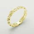 thumbnail image 3 of LBG British Made 14k Yellow Gold Cubic Zirconia Womens Eternity Ring - 33 size options - Size 11.5, 3 of 6