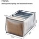 thumbnail image 5 of 2 Pcs Jeans Organizer Storage Drawer Pants Foldable Mesh Wardrobe, Large Capacity Wardrobe Closet Box Dividers For Clothes Pants Drawer Storage Gray, 5 of 5