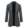 thumbnail image 2 of Vedolay Blazer Jackets Womens Plus Size Casual Long Sleeve Open Front Cardigan Work Office Blazer Jacket,Gray L, 2 of 5
