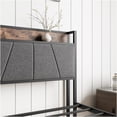 thumbnail image 5 of JERFIT Full Size Bed Frame with USB Charging Station, Storage Headboard, 2 Drawers, No Box Spring Needed, Metal Platform Bed in Black, 5 of 10