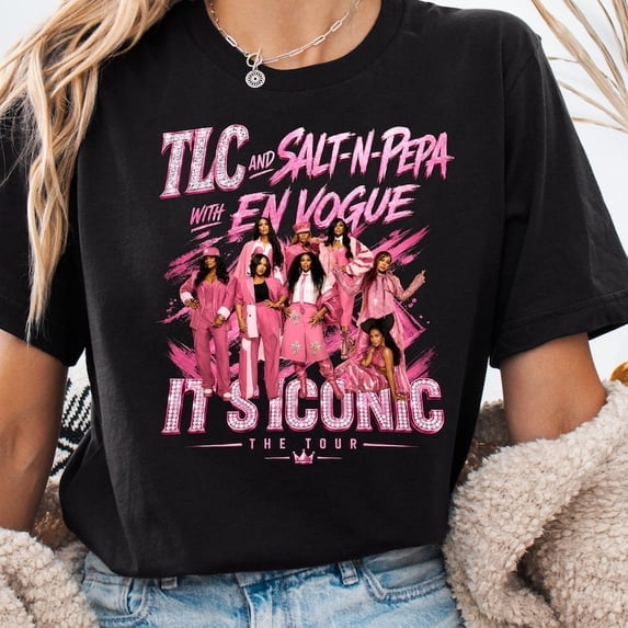 New TL.C Salt Pepa En Vogue 2026 Tour Inspired T-Shirt, R&B Concert Graphic Tee, Vintage Music Fan Shirt