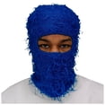 thumbnail image 2 of BLTIBY Hot Distressed Balaclava Ski Face Mask Full Face Knitted Hood Cover Winter Windproof Neck Warmer Hat for Adults Blue Free Size, 2 of 2