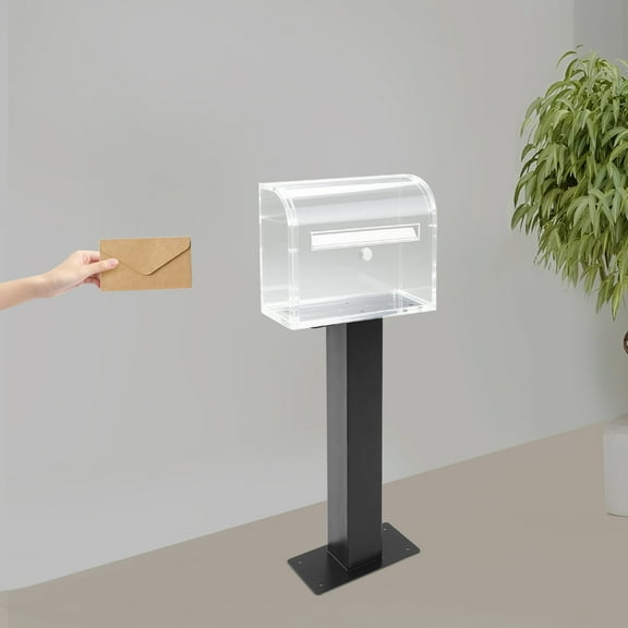 Outside Mailbox Post, for Installation on Concrete Slabs, Curbs, or Beside the Driveway, and More for Mounting Most Standard-Sized Post-Mounted Mailboxes