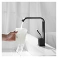 thumbnail image 3 of Mitigeur de Lavabo en Acier Inoxydable, Cascade Haute, Noir Mat Blanc, Poignée Unique, Facile à Installer, 3 of 7