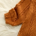 thumbnail image 2 of PatPat Robe Chandail à Col Roulé en Tricot Torsadé à Manches Longues pour Tout-Petite Fille, 2 of 6