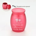 thumbnail image 4 of Huanledash Metal Pet Urn Your Paw Prints Are Forever on My Heart Thread Lid Small Dog Cat Hair Bone Ash Container Memorial Keepsake Cremation Box, 4 of 8