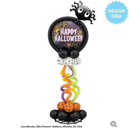 11 inch Qualatex Spiders Webs & Stars Latex Balloons (50 Pack) - Party Supplies Decorations