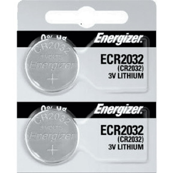 Energizer CR2032 Battery 3V Lithium Coin Cell  on Tear Strip (2 Pack)