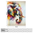 thumbnail image 4 of Orinice Elephant Watercolor Art Warm Lightweight Blanket Soft Fleece Blankets All Seasons Sofa Decor Cow Gifts 40x50in, 4 of 6