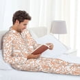 thumbnail image 6 of Lsque Simple Fruit Pattern Long Sleeve Pajama Set for Men - Soft 2-Piece Sleepwear and Loungewear Set with Pockets, Comfy Nightwear-Small, 6 of 7