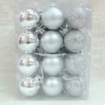 thumbnail image 3 of ionze Home Decor 24Pcs Christmas Tree Bauble Hanging Xmas Party Ornament Christmas Ornaments Christmas Decoration(Size:1.2 Home Accessories （Clear）, 3 of 3