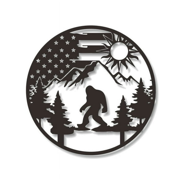 Metal Sun Ape Man Forest Wall Decor,Wall Art For Living Room Sculpture Home Figures Wall Hanging, Office Decorative