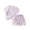 Purple, variant on Girls Summer Sport Breathable Mesh Short Sleeve Top And Shorts Sun Activewear Outfit For Kids Outfits for Baby Girls