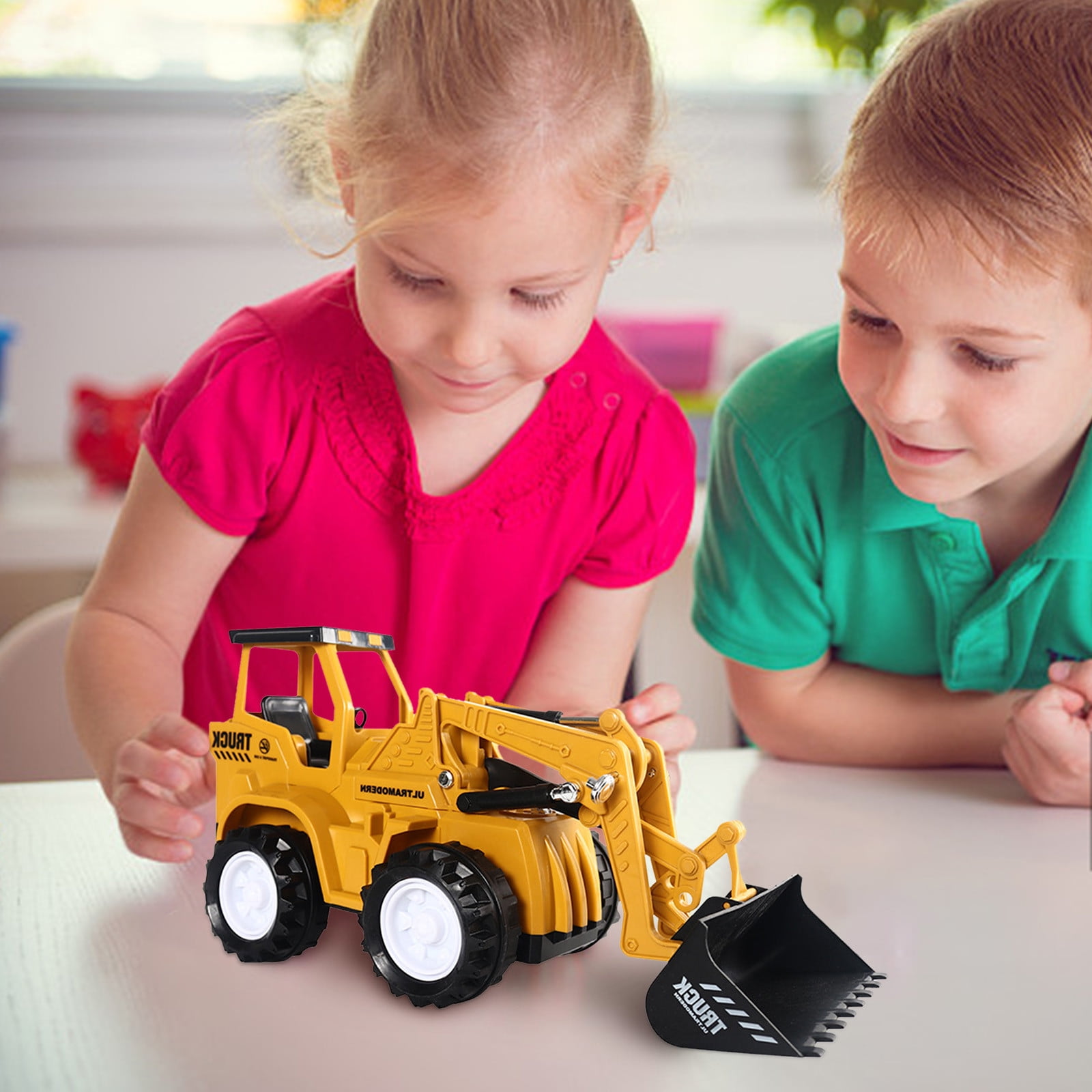Construction Truck Vehicle Toy Universal Engineering Vehicle Model Excavator Light And Music Children's Excavator Toy