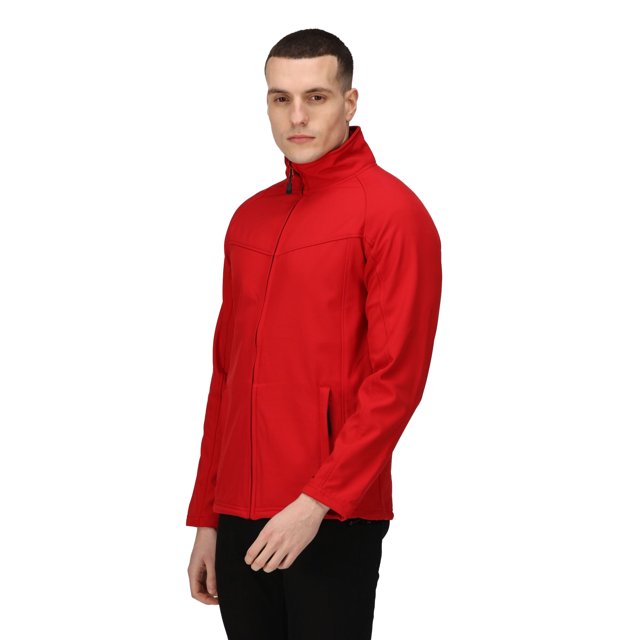 Regatta - Chaqueta Softshell polar cortavientos modelo Uproar para hombre (Rojo Dos Tonos/Gris)