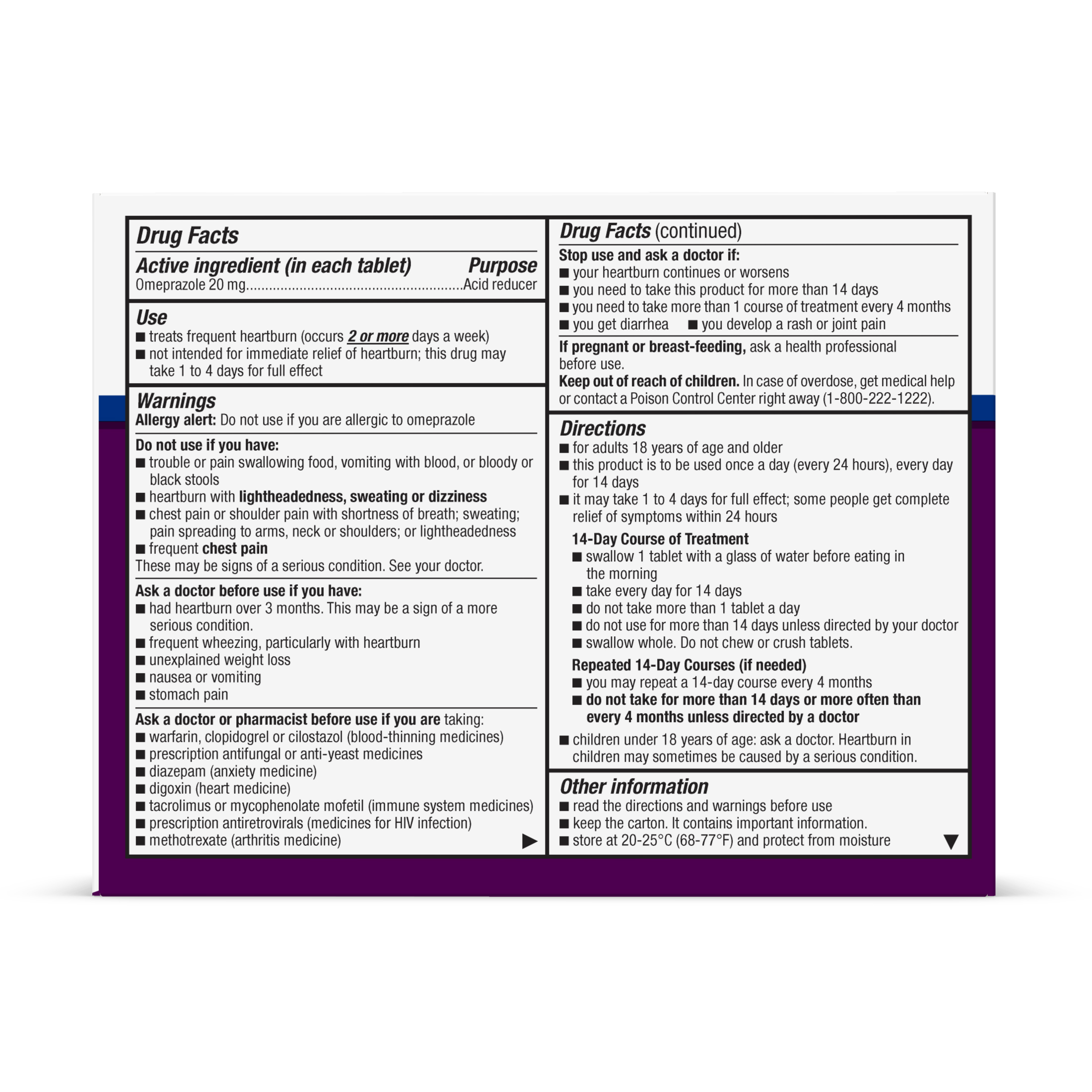 Prilosec otc directions half life