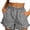 #H-Black, variant on Women's Gingham Shorts Ruffle Hem Elastic High Waist Casual Summer Shorts with Pockets Loose Fit Lounge Beach Shorts