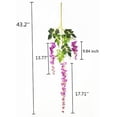 thumbnail image 5 of MINKUROW 12 Pack Wisteria Hanging Artificial Flowers Fake Bushy Silk Vine Garland String for Wedding Party Garden Greenery Home Wall Deco Milk, 5 of 7