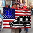 thumbnail image 2 of Bayyon Nurse Flag EMT Emergency Medical Technicians Nurse American Flag Banner with Grommets 3x5Feet Man cave Decor, 2 of 6