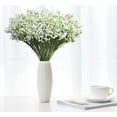 thumbnail image 6 of MAMOWEAR 10pcs Artificial Flowers Baby Breath Flowers Fake Plastic Flowers Bouquets Faux Flower Stems Gypsophila for Wedding  Party Home Garden Décor(White), 6 of 9