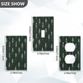 thumbnail image 7 of Yayeee Duplex Wall Plate 1-Gang 4.5"x2.7" Home Receptacle Light Switch Decorative Outlet Cover, Dark Green Plants, 7 of 7
