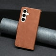 thumbnail image 6 of Feishell Fit for Samsung Galaxy S24 Plus Phone Case with Detachable Wrist Strap & ID Credit Card Slots,Premium PU Leather Shockproof Magnetic Clasp Folio Flip Kickstand Holder Protective Cover,Brown, 6 of 8