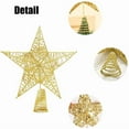 thumbnail image 3 of Christmas Tree Topper - Large Glittering Gold Hollow Star for a Sparkling and Festive Tree Finish, 3 of 8