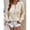 Beige, variant on Babysbule Women's Fashion Sweater Fashion Women's Casual Essential Fashion V-Neck Solid Color Long Sleeve Tops Blouse