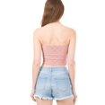 thumbnail image 4 of Made by Olivia Women's Solid Textured Knit Eyelet Bandeau Tube Top, 4 of 4