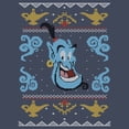 thumbnail image 2 of Men's Aladdin Aladdin Genie Christmas Sweater  Graphic Tee Navy Blue Heather 2X Large, 2 of 4