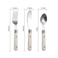 thumbnail image 2 of 3 Sets Children's Tableware Kitchen Gear Utensils Forks and Spoons Stainless Steel Kids Toddler Cutlery White, 2 of 6