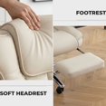 thumbnail image 5 of Silla de oficina, Silla de oficina ejecutiva grande y alta con reposapiés, Silla de computadora de cuero, Silla reclinable ergonómica, 5 of 5