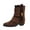 Coffee, variant on Wensltd Fringe Boots for Women Mid Heel Western Style Retro Cowboy Boots Comfort Wear Brown