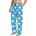 thumbnail image 6 of Salouo Cute Polar Bear Print Pajama Pants for Men, Lounge Pants Elastic Waistband Casual Men's sleepwear Loungewear Sleep Pajama Pant -Small, 6 of 7