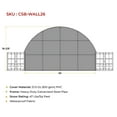 thumbnail image 6 of Shipping Container Canopy Shelter Kit - 20'(L) x 26'(W) 21 Oz 610 GSM PVC White Cover Storage Container Roof with 26' Back End Wall & Fabric Roll-up Door - Snow, UV & Weather-Resistant, 6 of 22