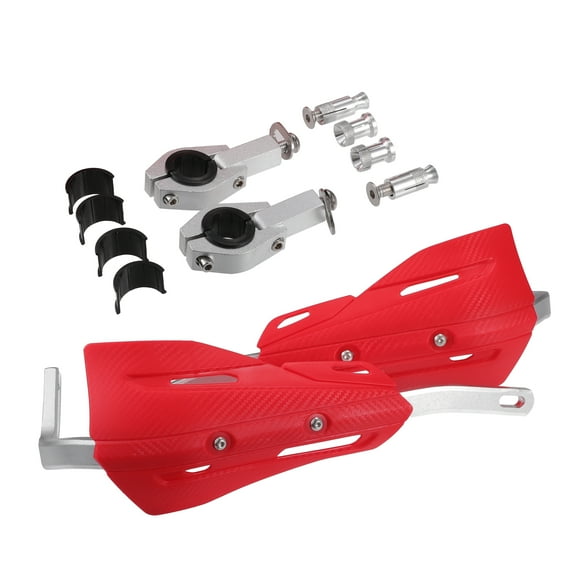 Unique Bargains 1 Set of Red Off-road Motorcycle ATV Aluminum Alloy Handlebars Mudguards Windproof Plastic Handguards