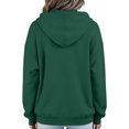 thumbnail image 3 of Bexdxz Women Casual Full Zip Up Cardigan Basic Jacket Lightweight Long Sleeve Sweatshirt Solid Color Jacket With Pockets Dark Green S, 3 of 4