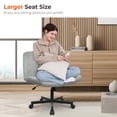 thumbnail image 3 of Escritorio de oficina sin brazos Chair NEO CHAIR Criss Cross, tela gris, 3 of 7