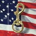thumbnail image 2 of Anley Flag Accessory - 1 Pair Brass Swivel Snap Hook - Heavy Duty Flag Pole Halyard Rope Attachment Clip, 2 of 7
